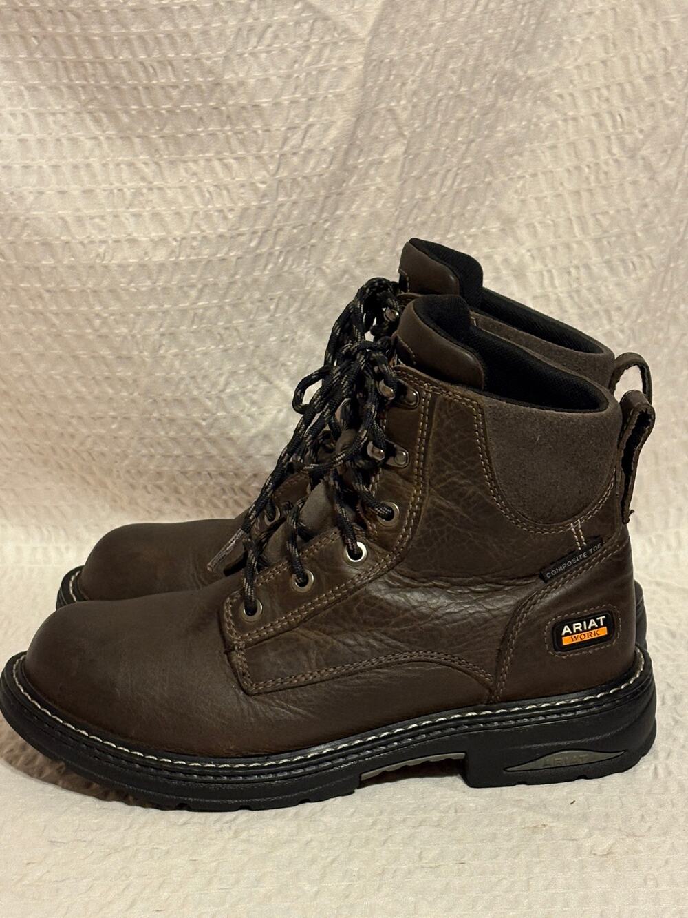 Ariat Casey 6” Composite Toe Leather Safety Work Boots Women’s 7.5B EUC PLZ READ